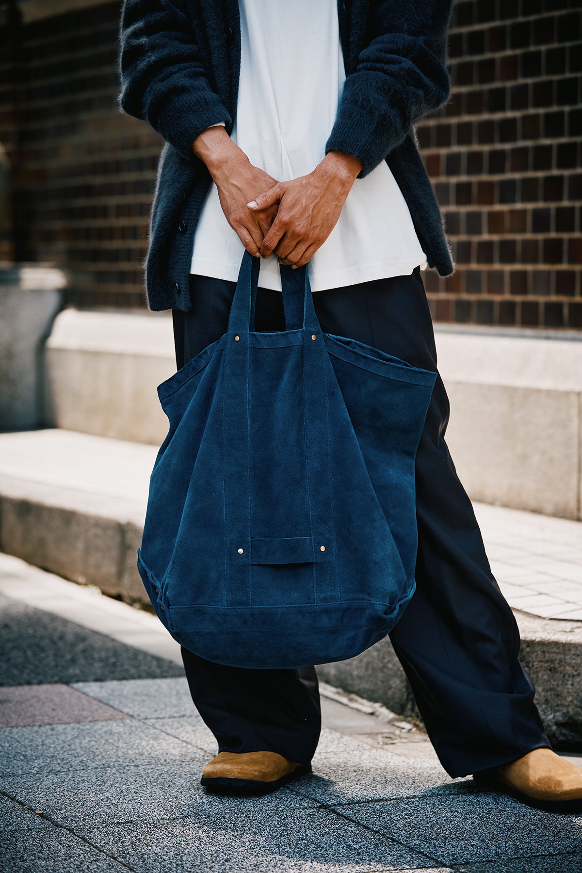 OCEANS】LEATHER TOTE BAG -Cow split leather- | SEVEN BY SEVEN