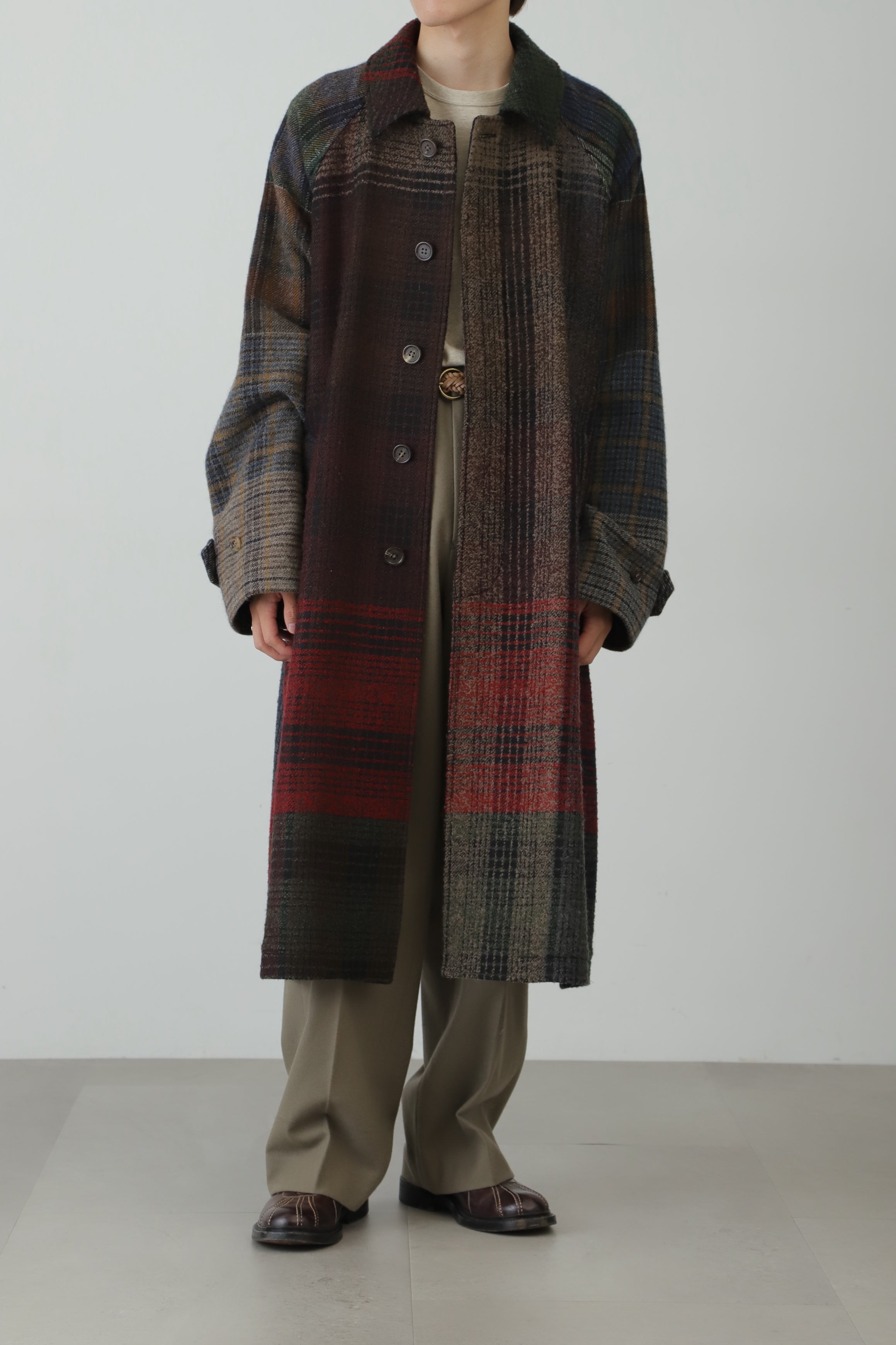 REWORK BAL COLLAR COAT ‐Strike off fabrics‐ | SEVEN BY SEVEN