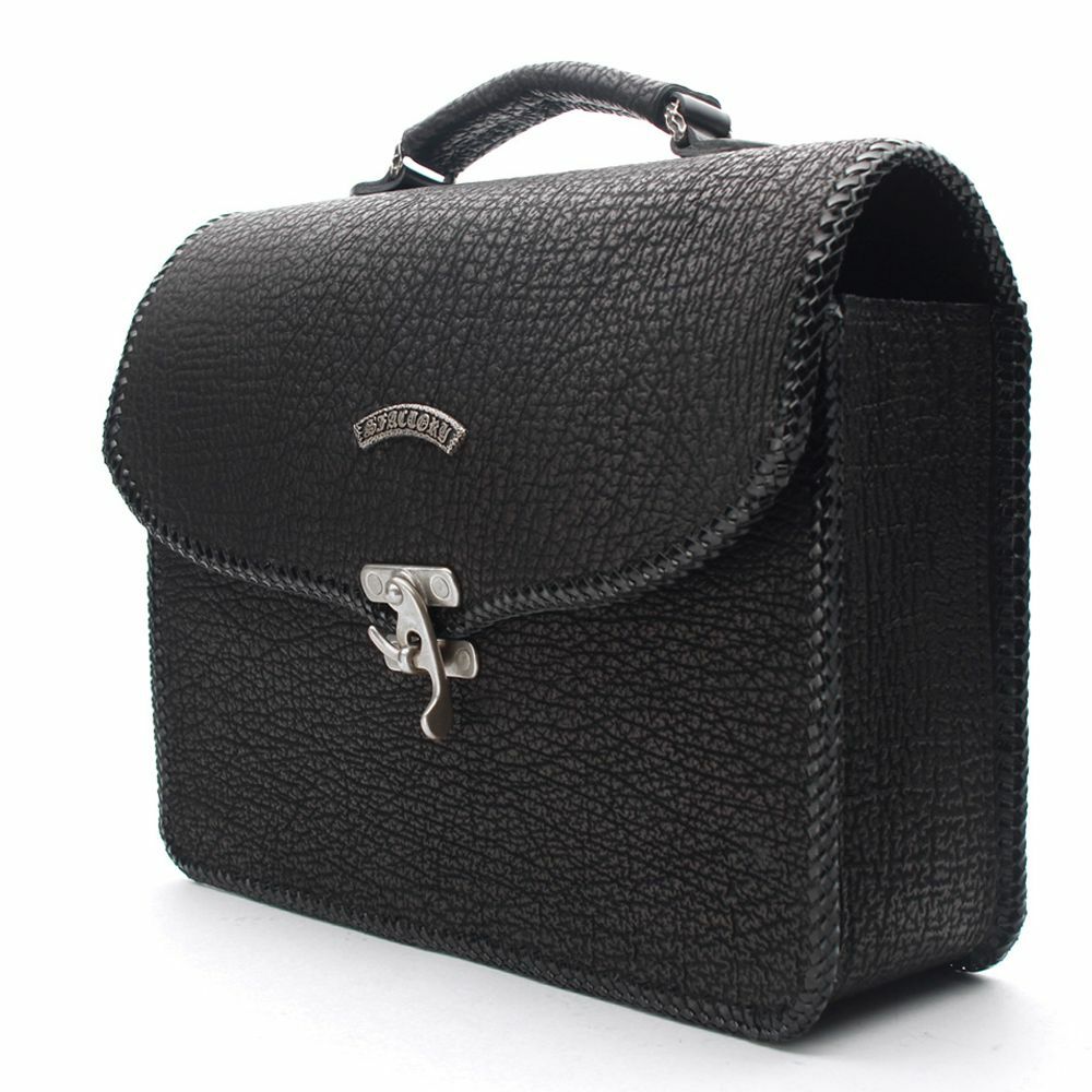 縁編みセカンドバッグ シャーク（サメ革）│メンズ革小物通販 S'FACTORY