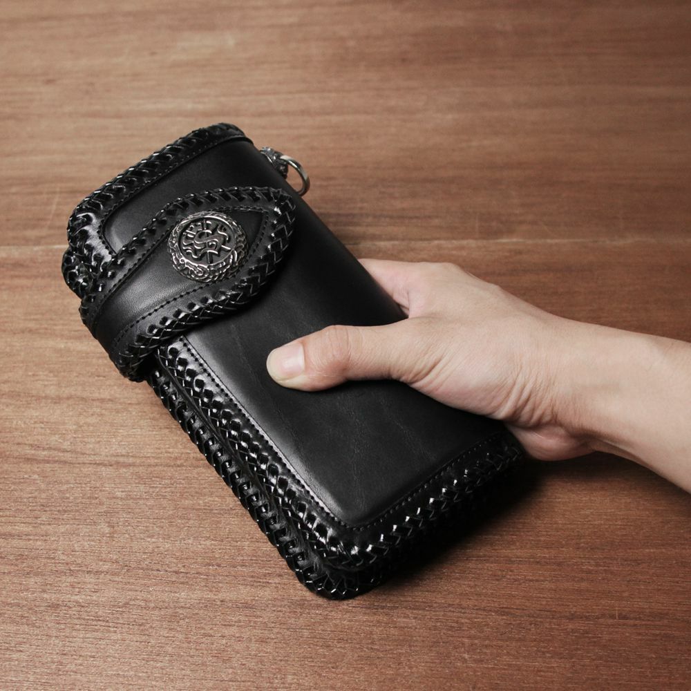 バイカーズウォレット05 カウレザー ブラック（牛革）│メンズ革小物