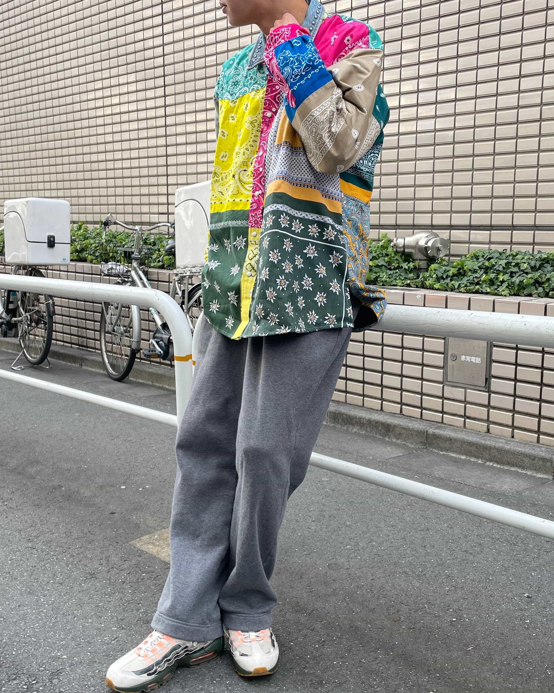 Children of the discordance】バンダナパッチワークLSシャツ