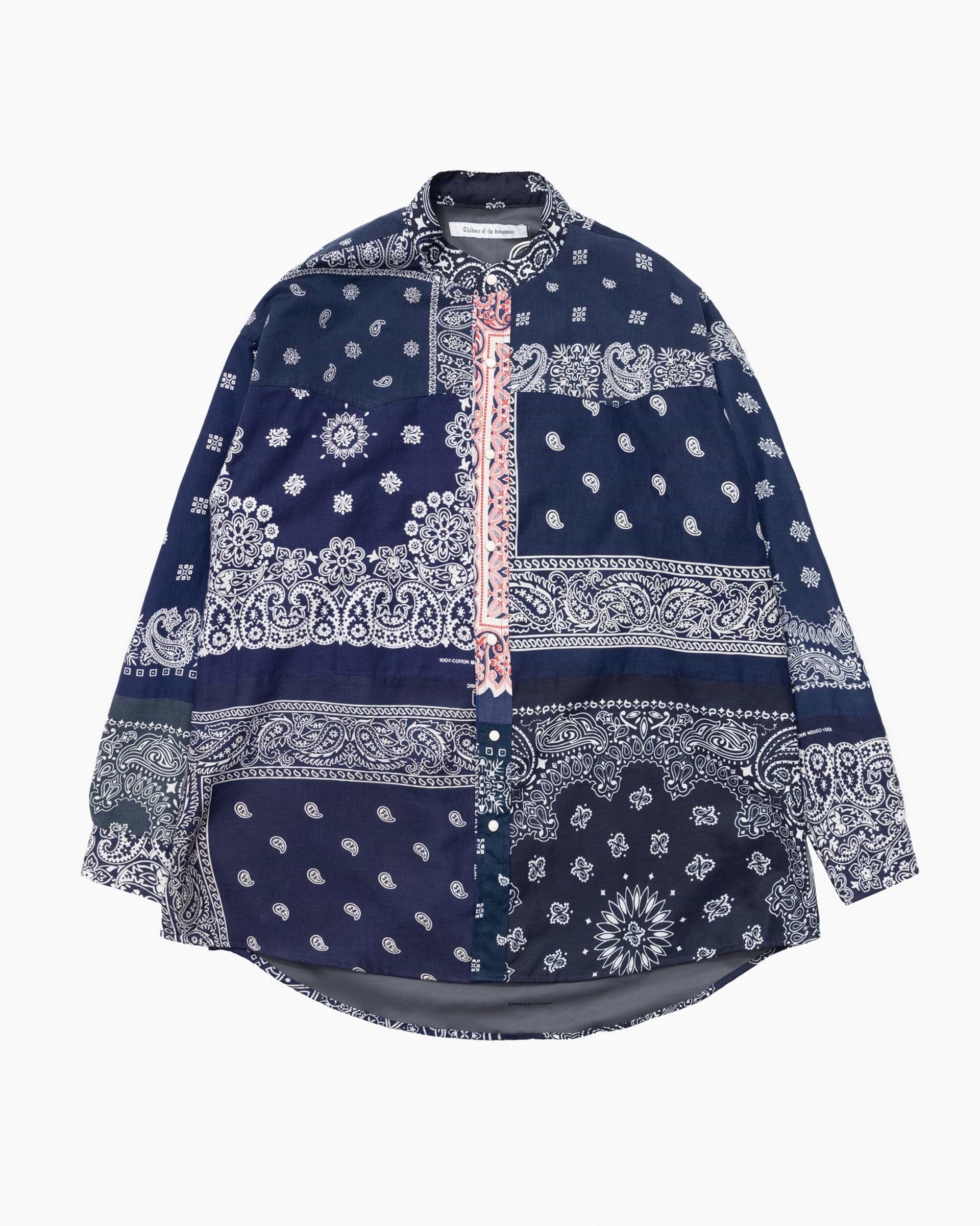 Children of the discordance】バンダナパッチワークLSシャツ