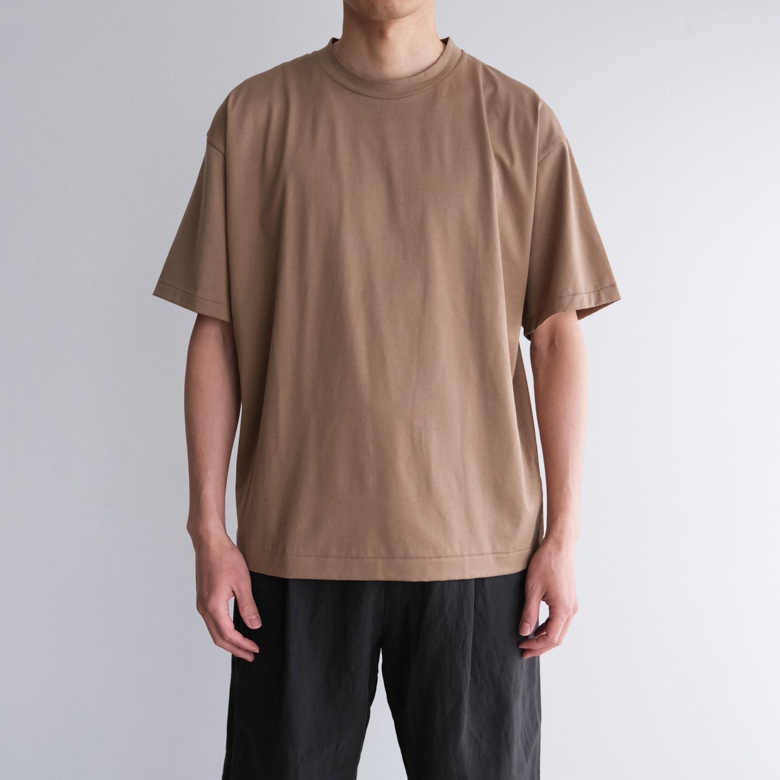 ATON - Suvin 60/2 Oversized T-Shirt -Tシャツ-（Camel / キャメル