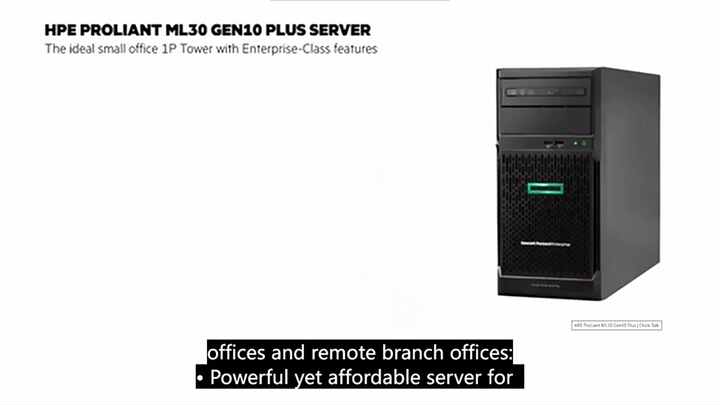 HPE ProLiant ML30 Gen10 Plus E-2314 16GB搭載タワーサーバー