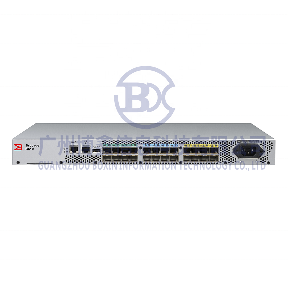Brocade G610 24-Port 10G SFP+ Switch - 8 Active Gigabit Ports for