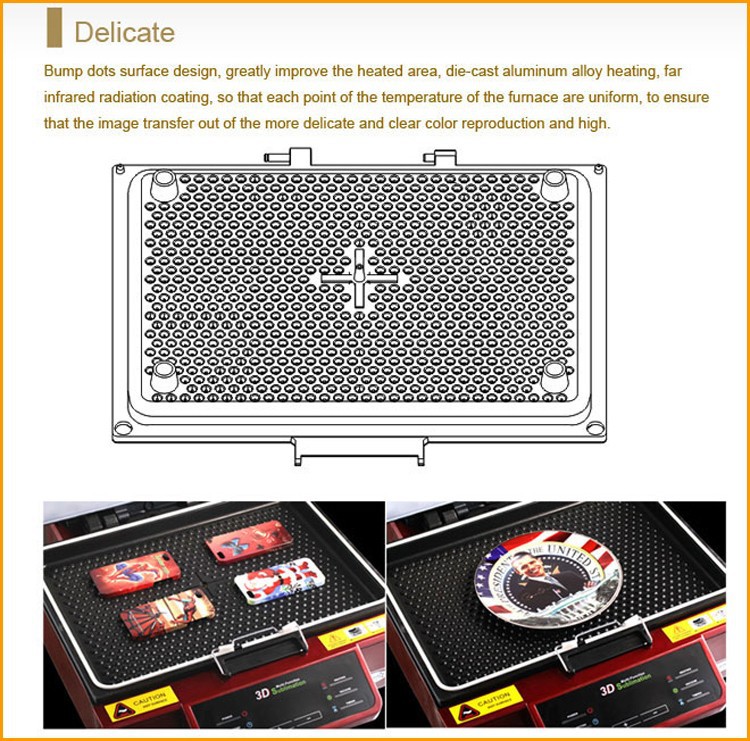 プロモーションST-3042 3D昇華ヒートプレスプリンターケース用3D真空