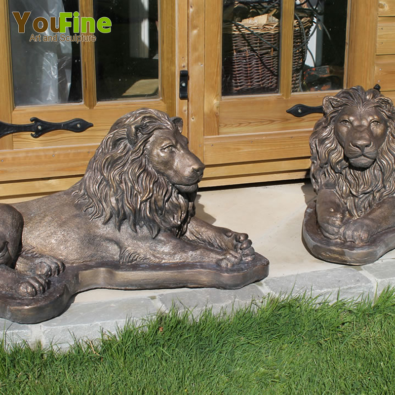 玄関装飾 ブロンズ製 寝そべりライオン像| Alibaba.com
