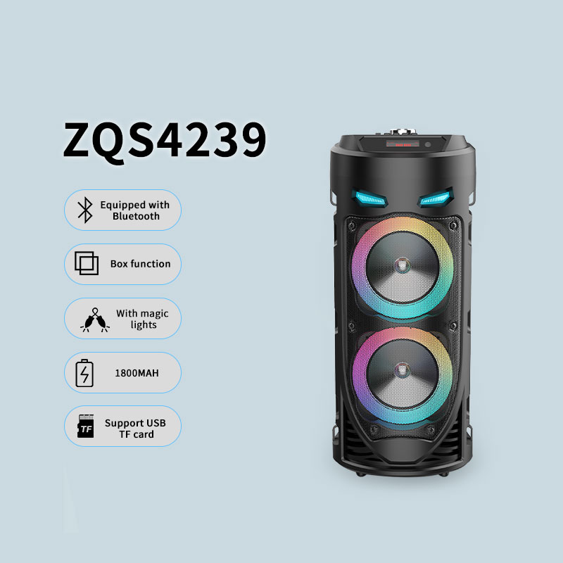 ZQS4239 ポータブル16Wデュアルスピーカー Bluetoothスピーカー