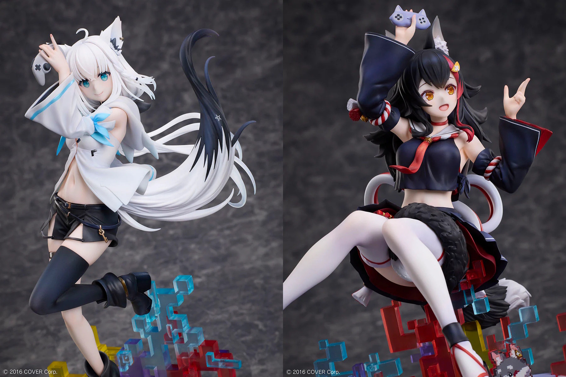 ホロライブ・白上フブキ、大神ミオが「ゲーマーズエディション」で立体