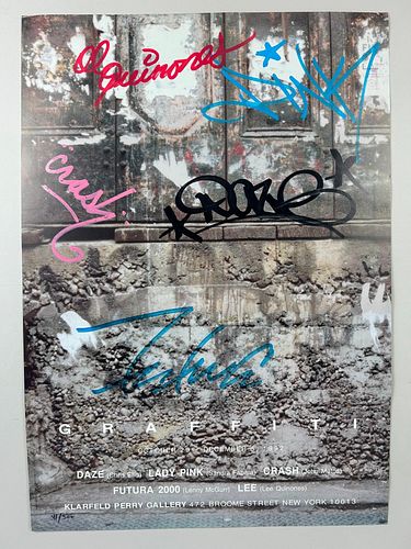 Graffiti 1992 Exhibition Poster, Signed by Crash, Futura, Daze