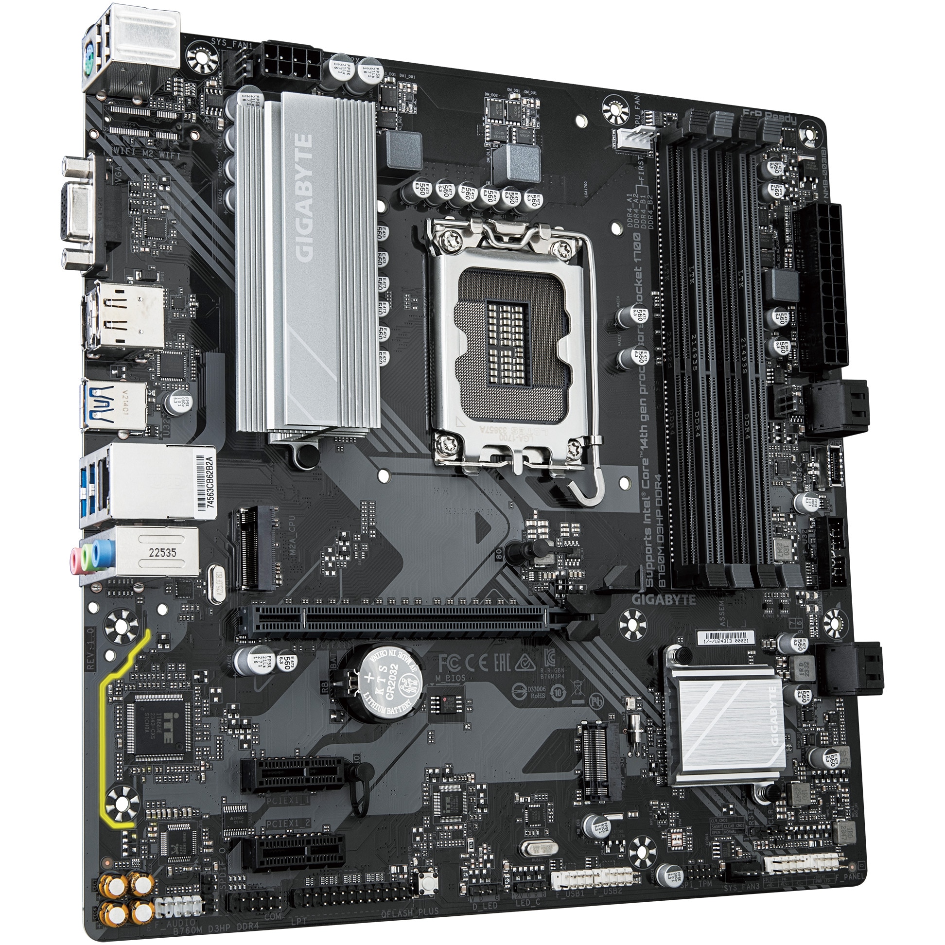 Placa de baza GIGABYTE B760M D3HP DDR4, Socket LGA1700, mATX - eMAG.ro