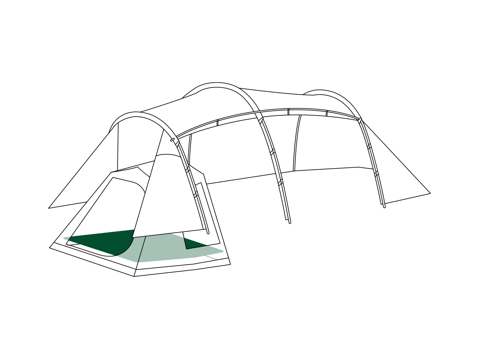 フロアマット ギリア 2人インナーテント用 - 地球の、道具