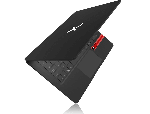 ノートパソコン型のスマートフォンアクセサリー Mirabook