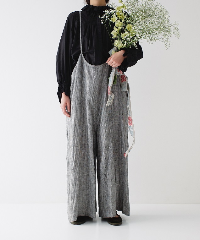 nest.Robe ダークグレー サロペット 予約販売 >>デニムフロントホックサロペット | ONLINE SHOP | nest