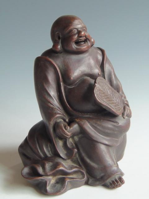 古備前焼の布袋様置物