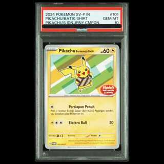 PSA10】 バティックシャツのピカチュウ 《インドネシア語/ピカチュウ柄