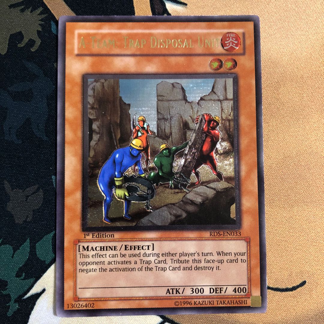遊戯王♦️絶版 旧アジア1st トラップ処理班Aチーム レリーフ 旧アジア