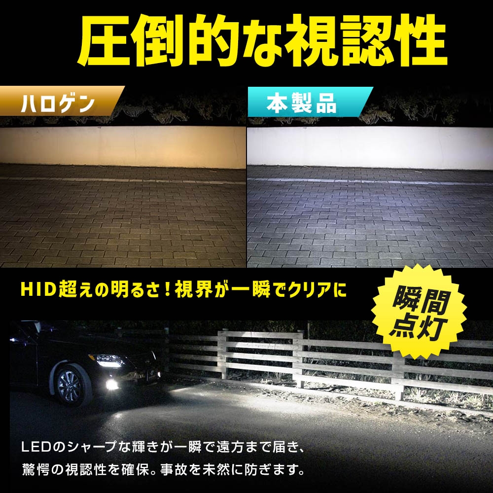フォグ用LED H8/H11/H16 コンバージョンキット 3000K [SHKPE030-S