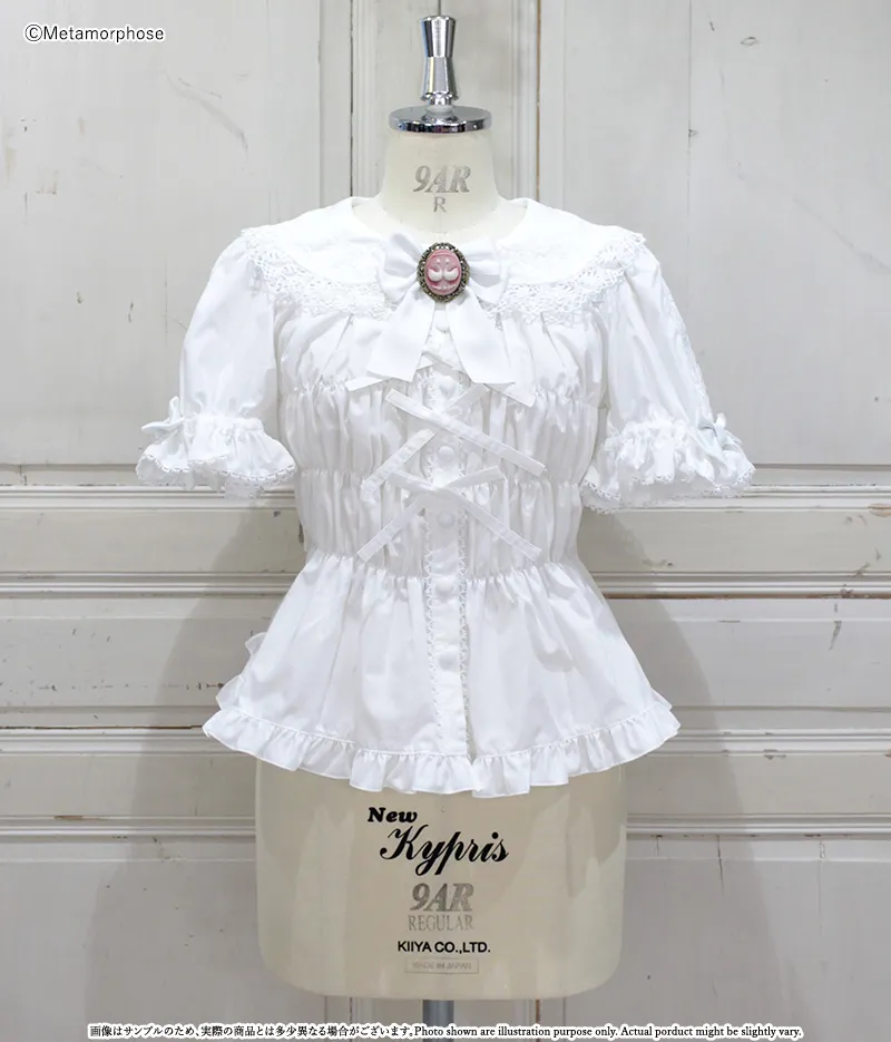 木漏れ日のトロイメライ 丸襟半袖ブラウス - ブラウス、カットソー