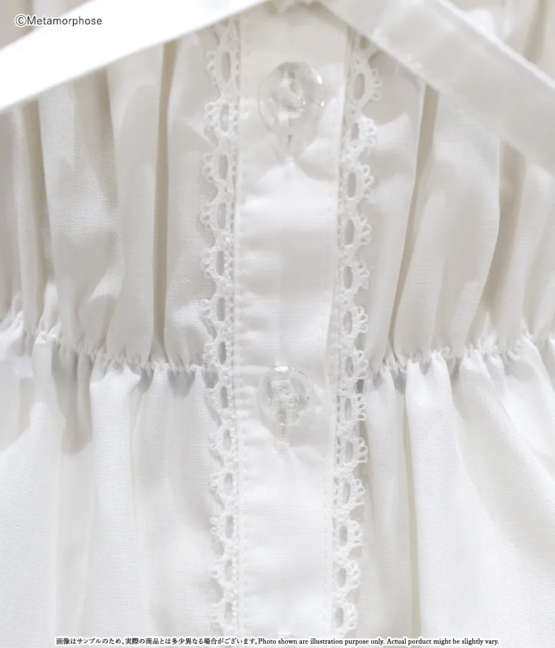 プラスサイズ】スクエアあきシャーリング半袖ブラウス - ブラウス