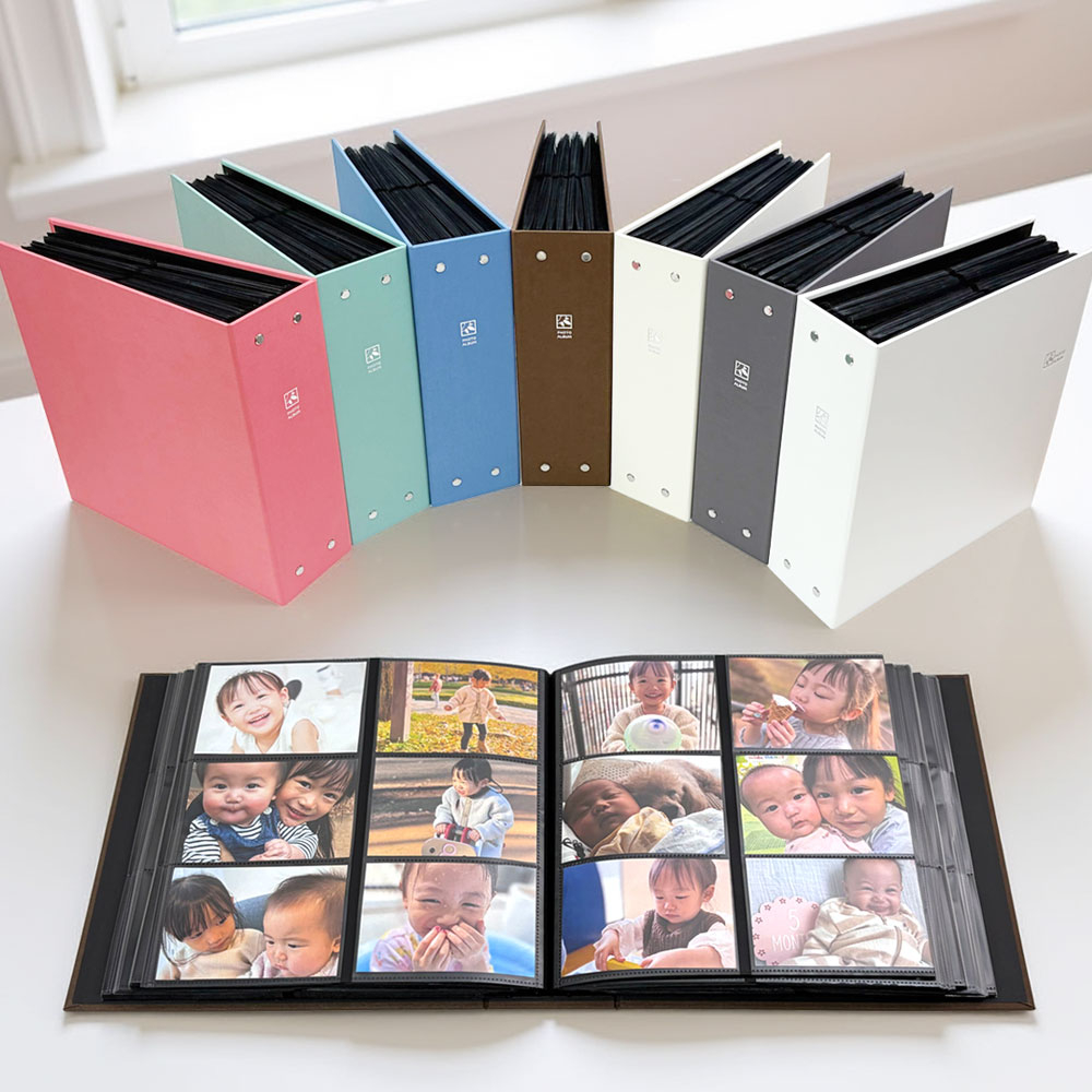 大容量 6面ポケットアルバム ナカバヤシ セラピーカラー L判2列×3段