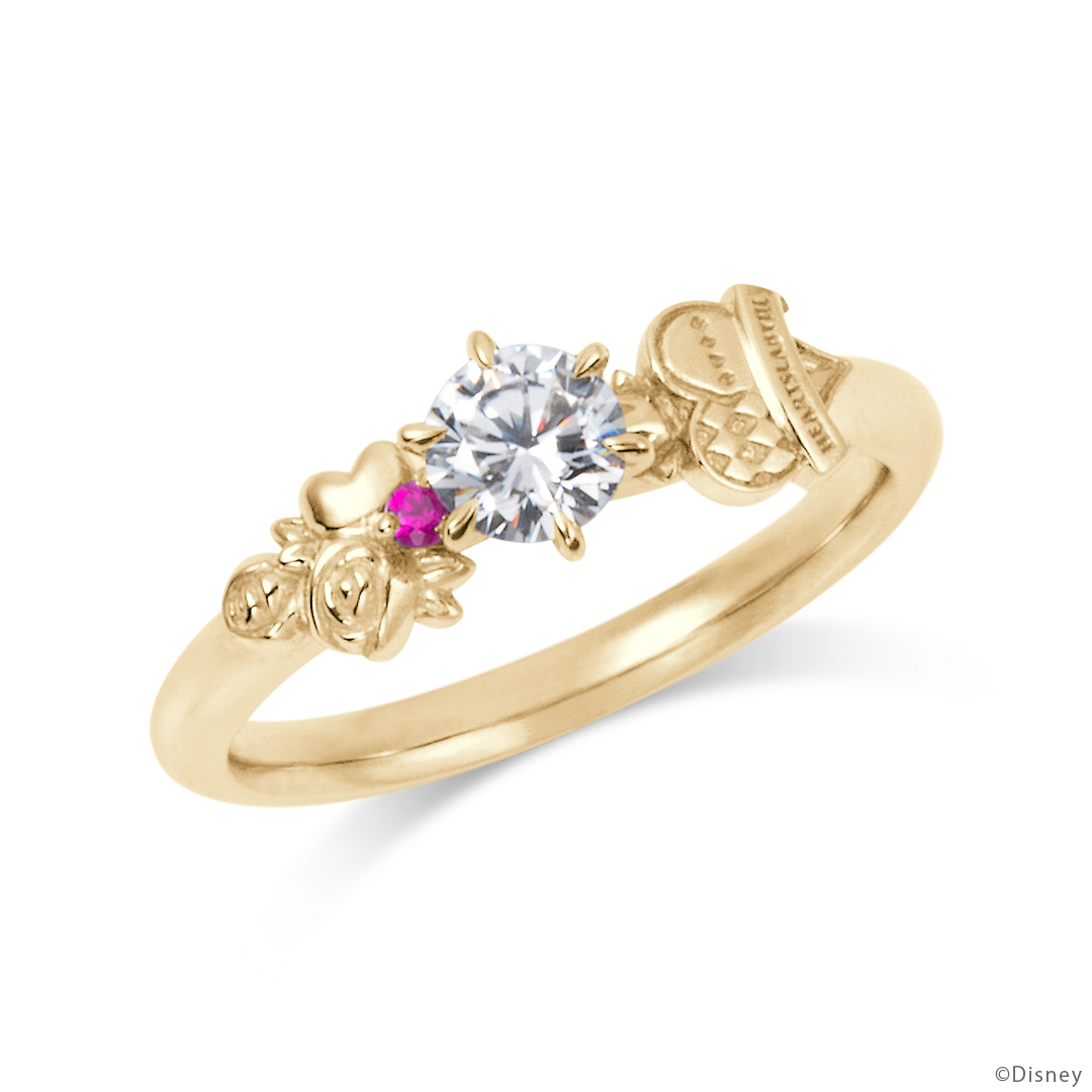 モチーフリング「ハーツラビュル寮」 K18イエローゴールド（ダイヤ込