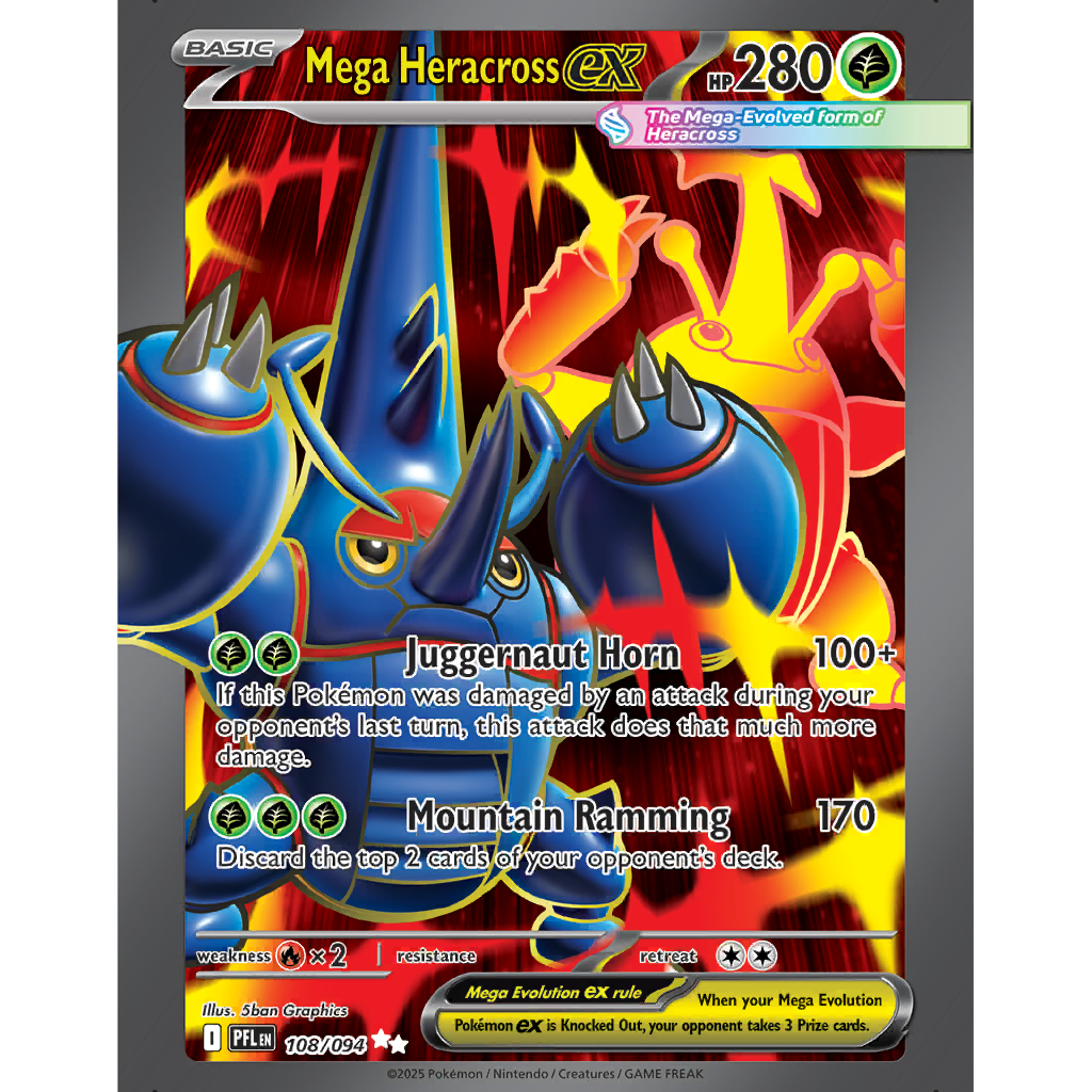 Mega Heracross ex (PFL 108/94) - Phantasmal Flames | International