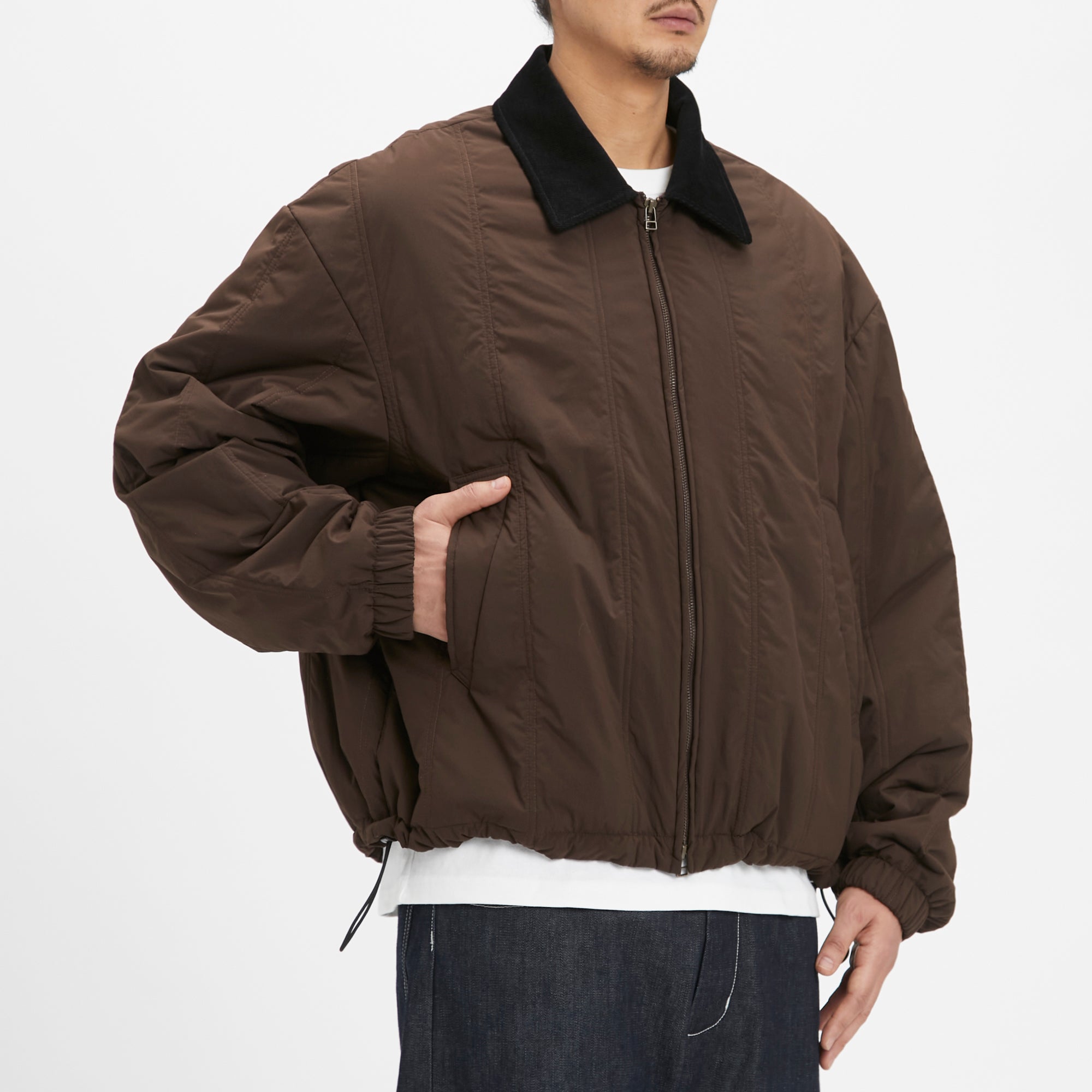 Field Jacket - Brown Quilted Recycled Nylon WR – s.k. manor hill