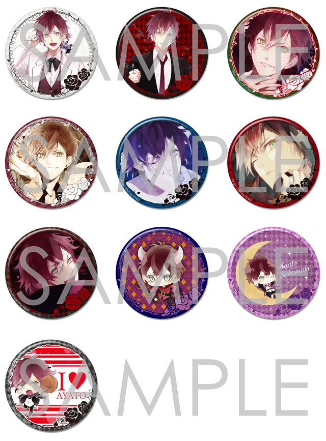 DIABOLIK LOVERS ディアラバ 逆巻アヤト バースデー 缶バッジ DIABOLIK