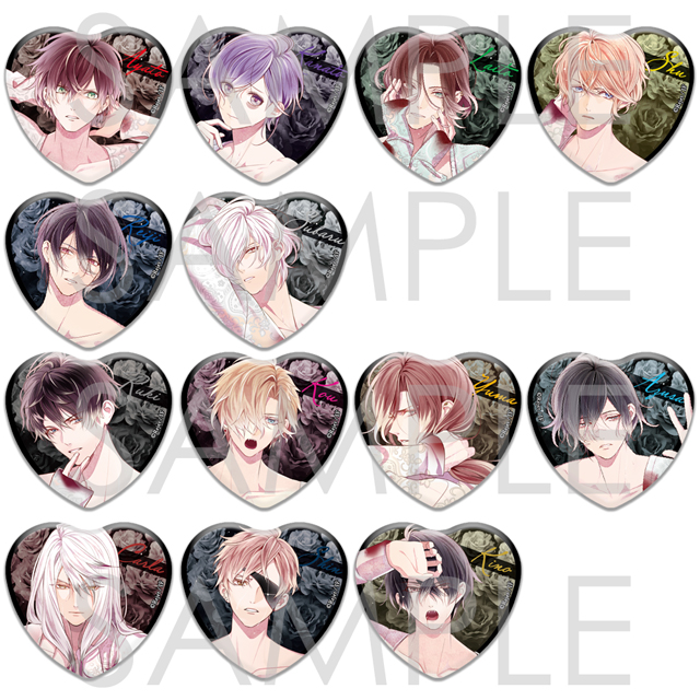 DIABOLIK LOVERS More, Purify Blood ラメハート缶バッジ | 乙女向け
