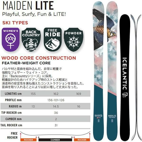 ICELANTIC アイスランティック スキー 2024 MAIDEN LITE 101 スキー板