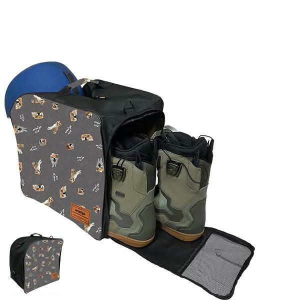 スノーボード ブーツケース BOX型の自立するトートバッグ HOME