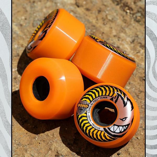 スケボー ソフトウィール SPITFIRE 80HD FADE ORANGE CONICAL FULL