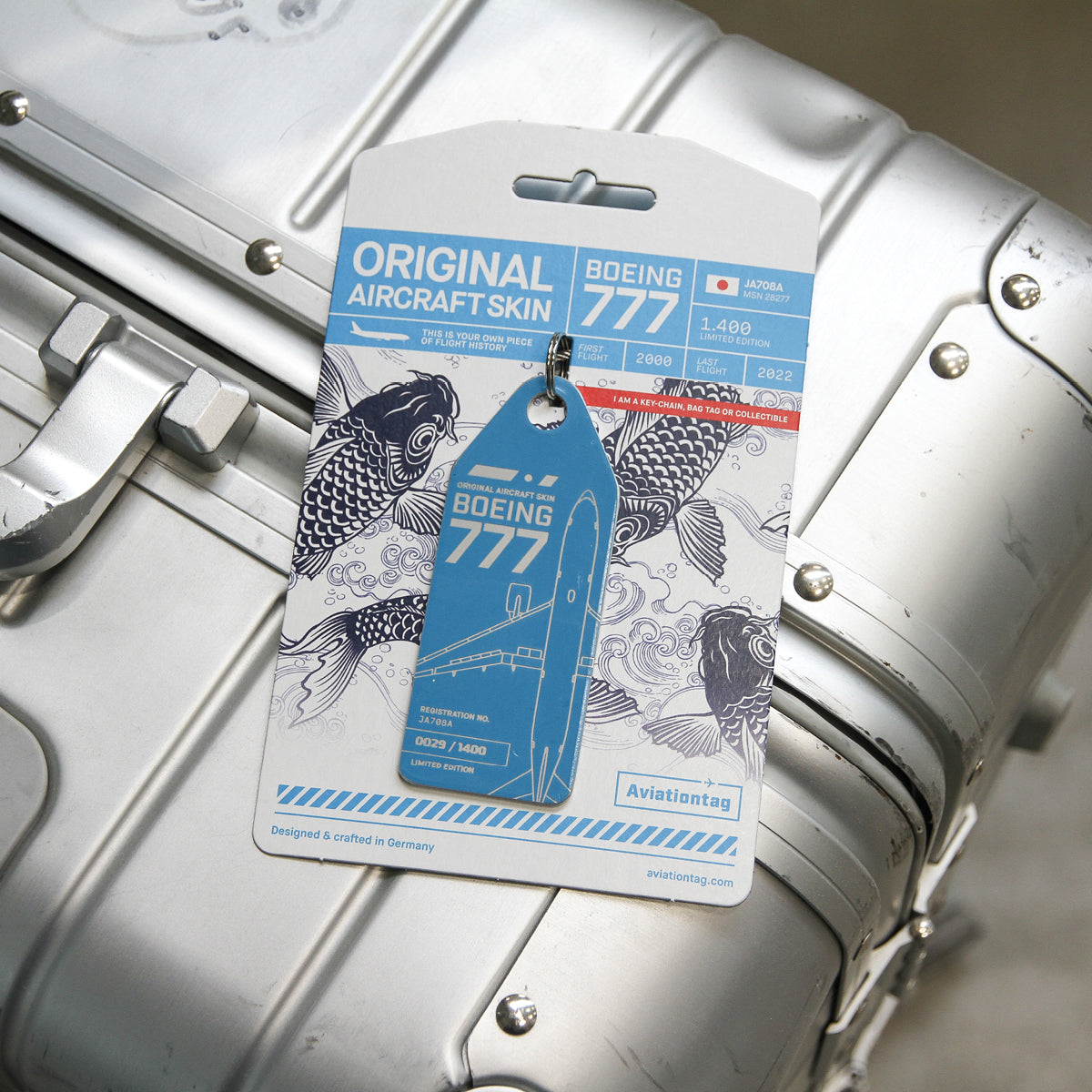 SOLD OUT !! AVIATIONTAG B777 JA708A Light Blue ANA アビエーション