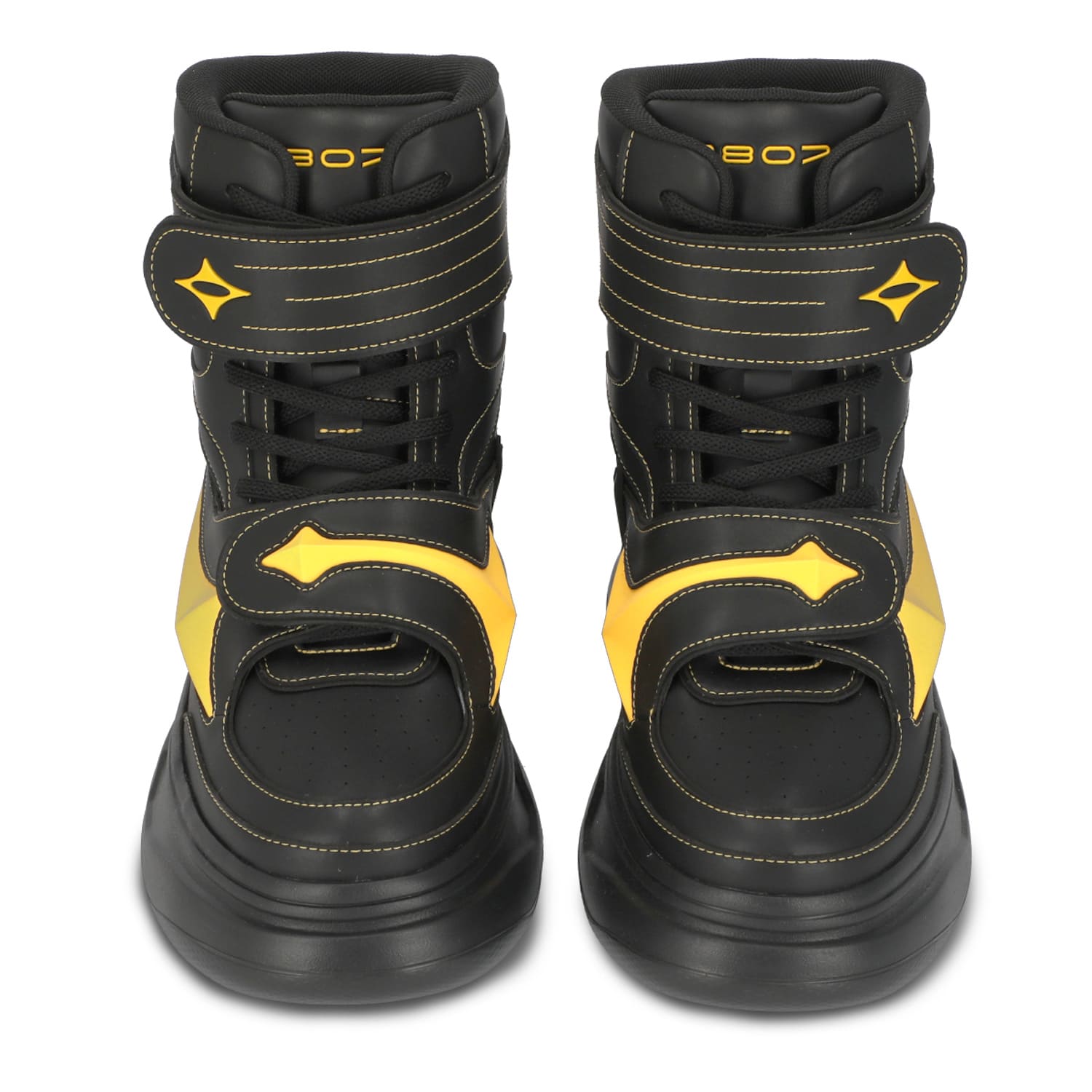 STAR SNEAKERS HIGH #BLK/YEL - SHOWCASE