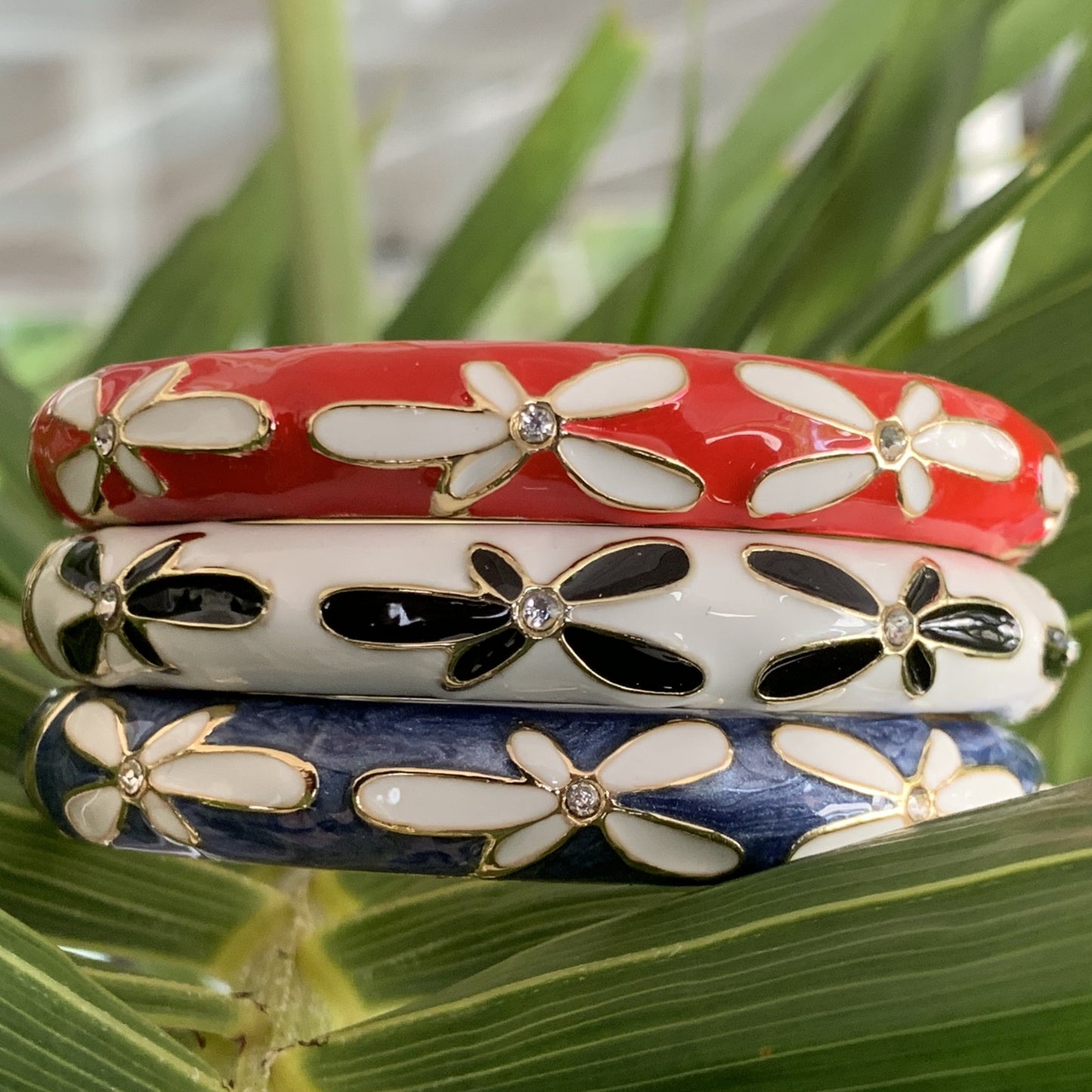 Plumeria CZ Bangles (SET of 2) – Showcase Hawaii