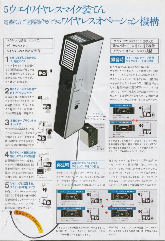 ナショナル RQ-556 – 離れた位置から操作できるワイヤレス