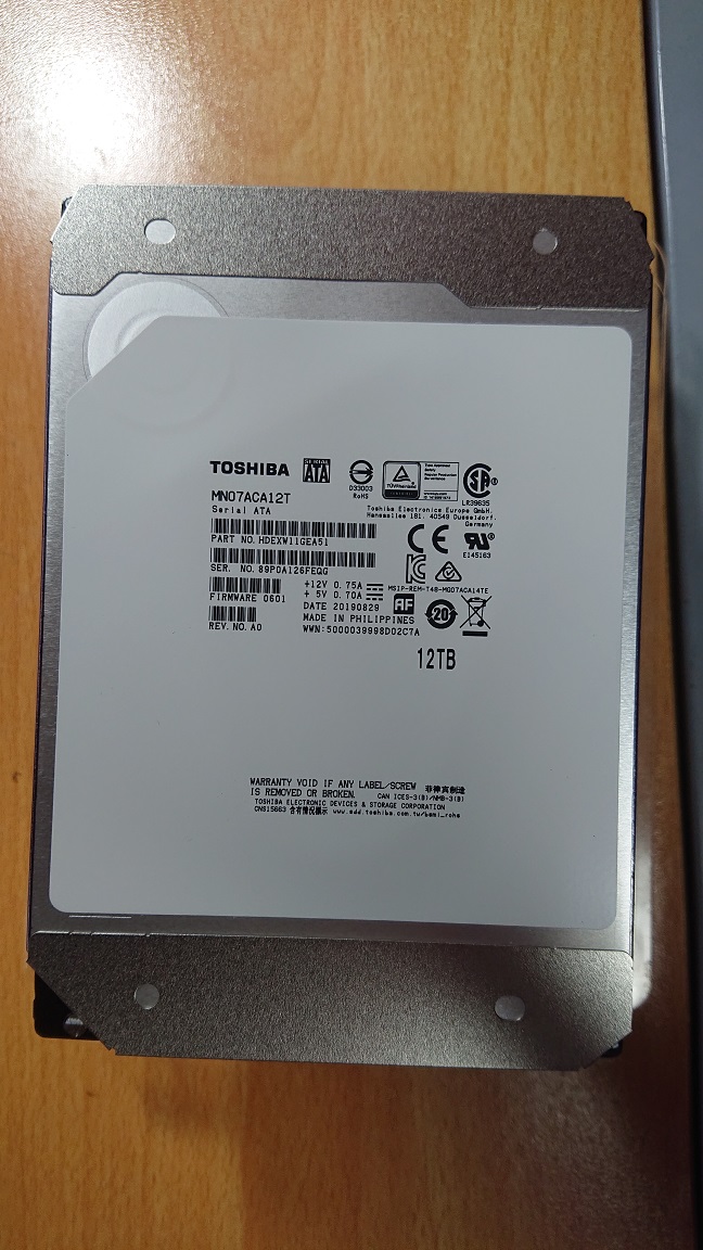 TOSHIBA MN07ACA12T のハードディスクを買ったら静かで大満足