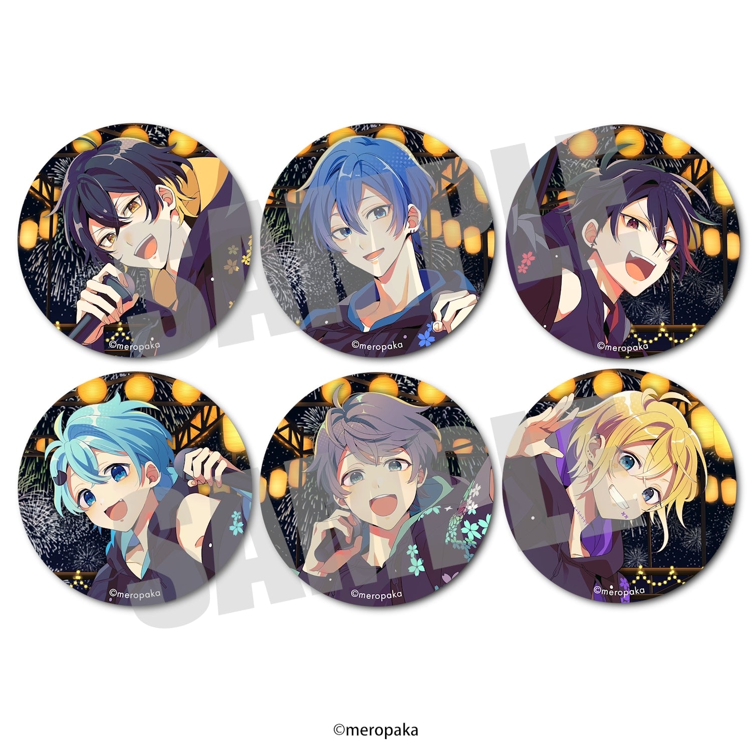 8月上旬頃発送予定]めろぱかランダム缶バッジ サマーフェスティバルver