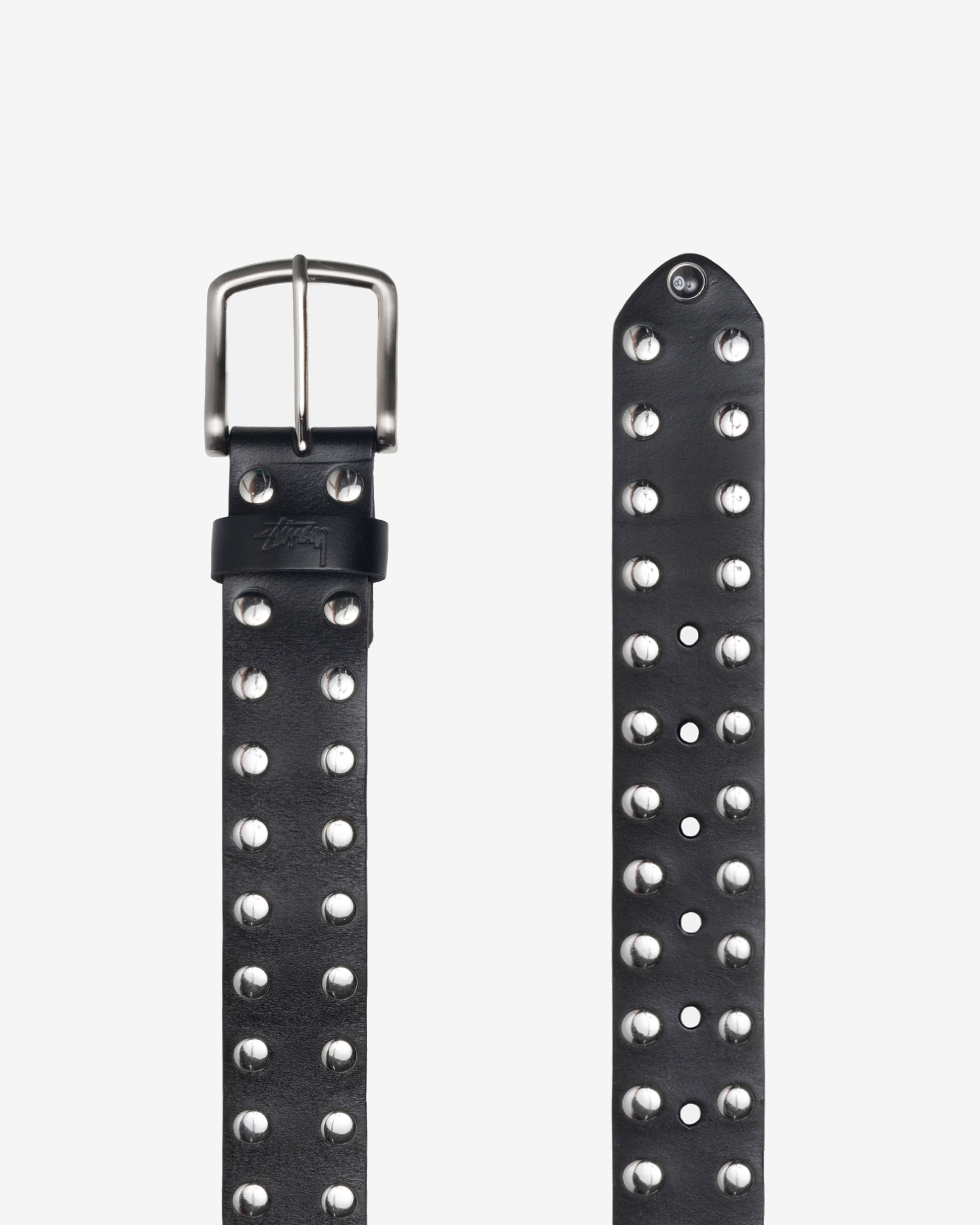Stüssy: 8 Ball Studded Belt (Black) | DSMS E-SHOP