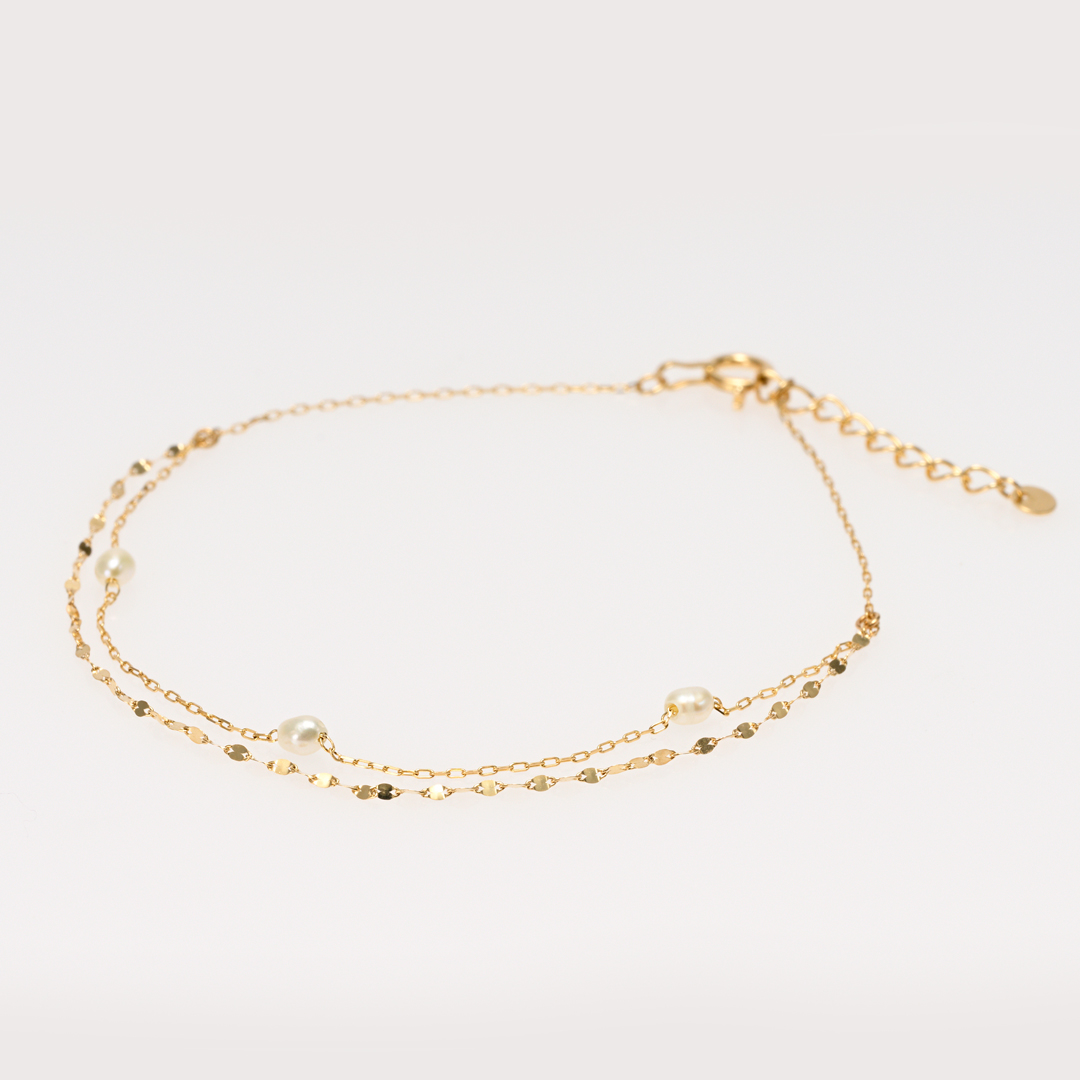 ブレスレット K10イエローゴールド 淡水パール アクセサリーPePe