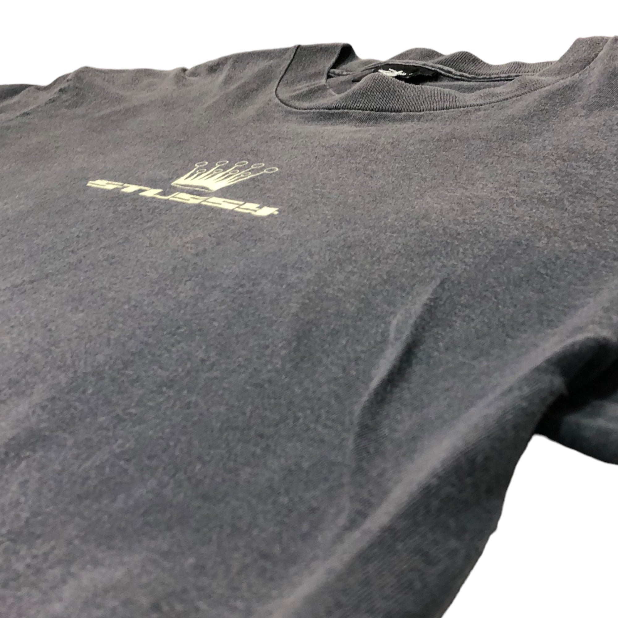 STUSSY(ステューシー) 80's VINTAGE crown logo 王冠 ロゴ Tシャツ 黒