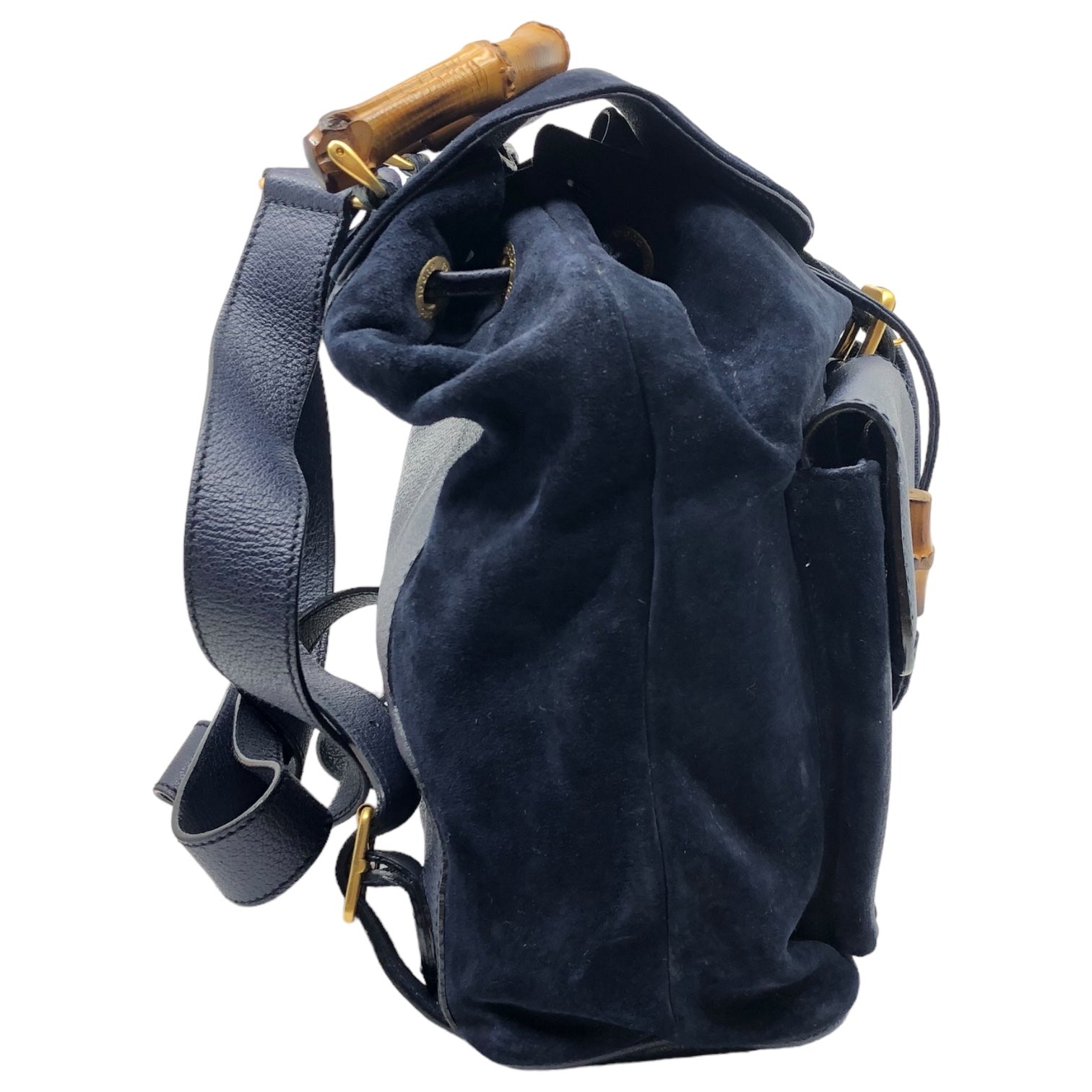 GUCCI(グッチ) vintage suede leather bamboo backpack ヴィンテージ