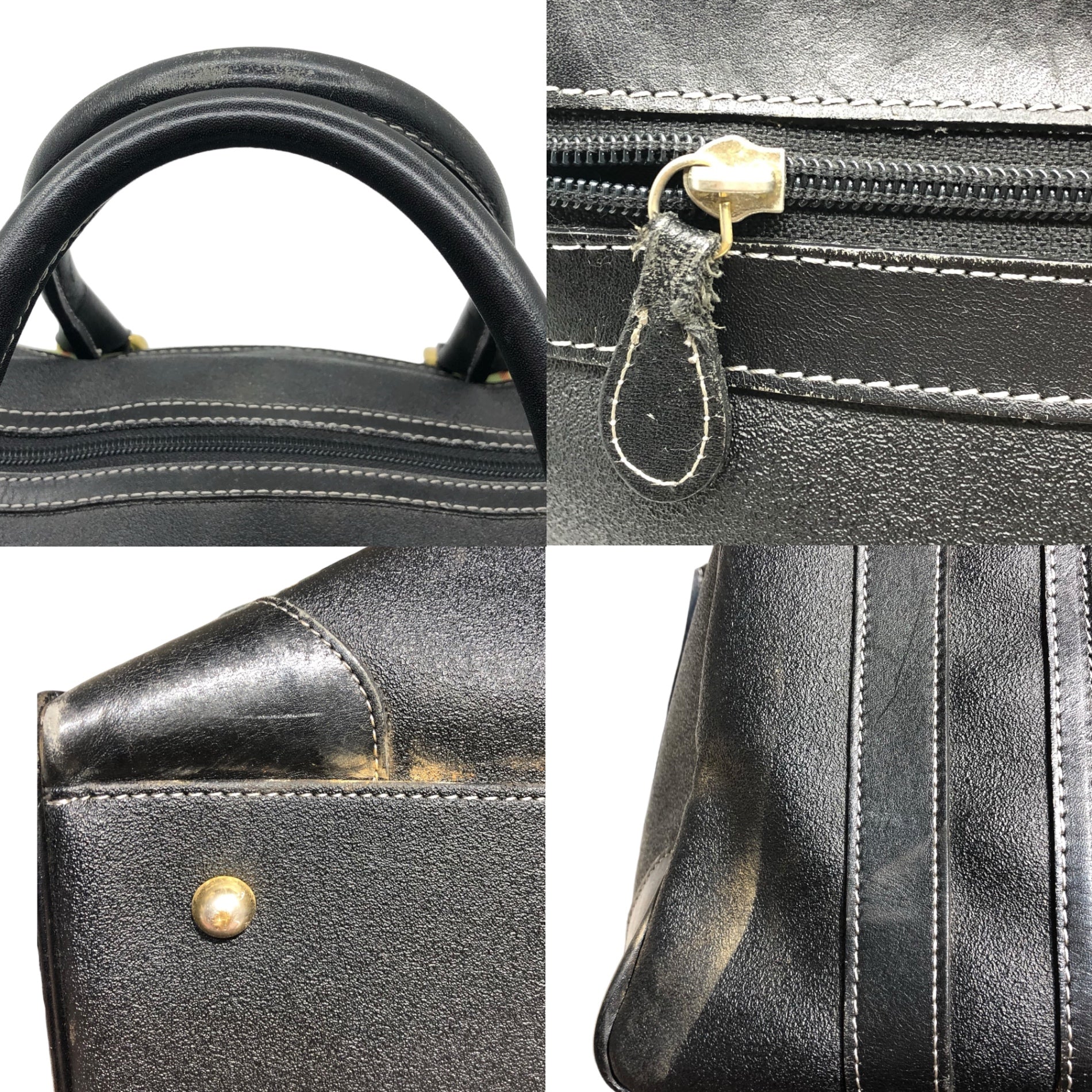 BURBERRY GOLF(バーバリーゴルフ) ノヴァチェック レザー ボストン