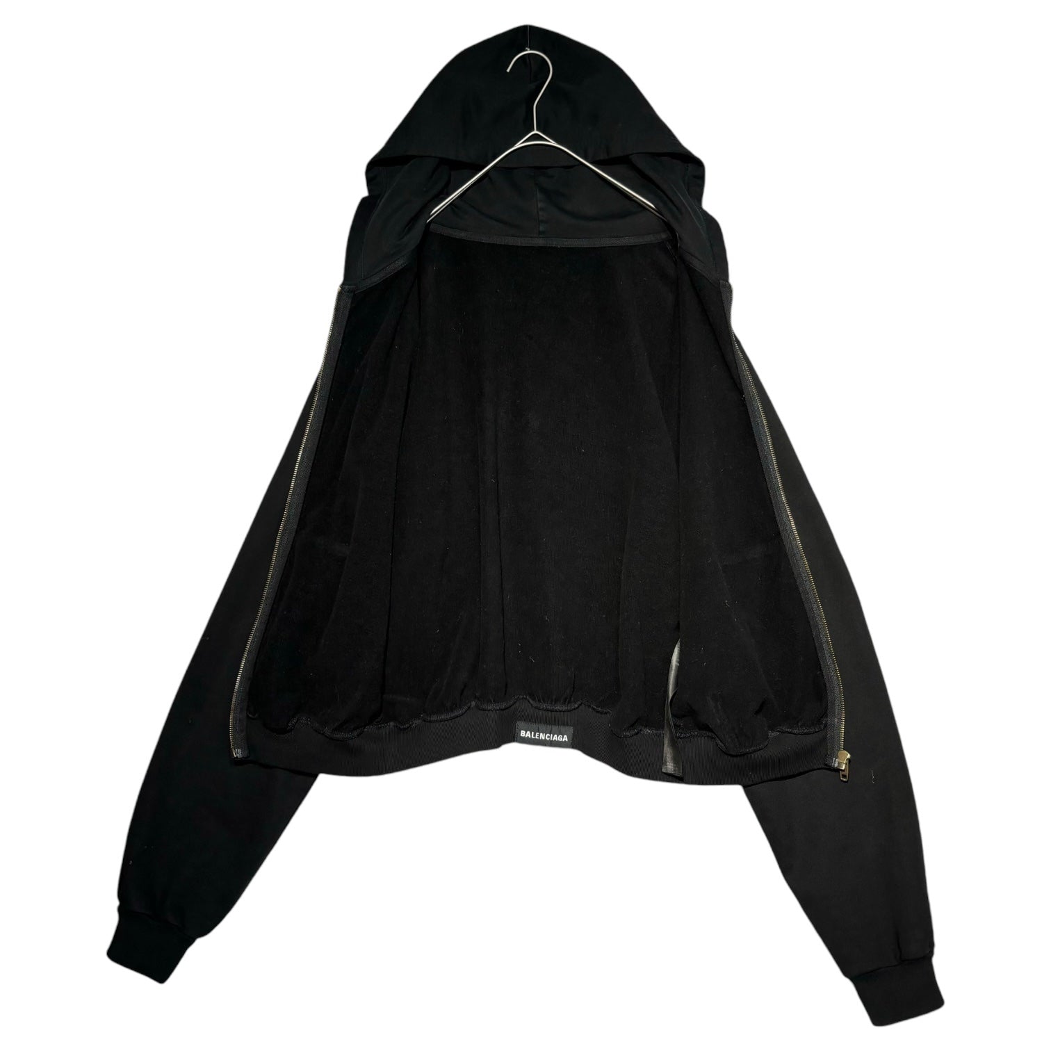 BALENCIAGA(バレンシアガ) Tab Worn-out Zip-up Hoodie ショート丈