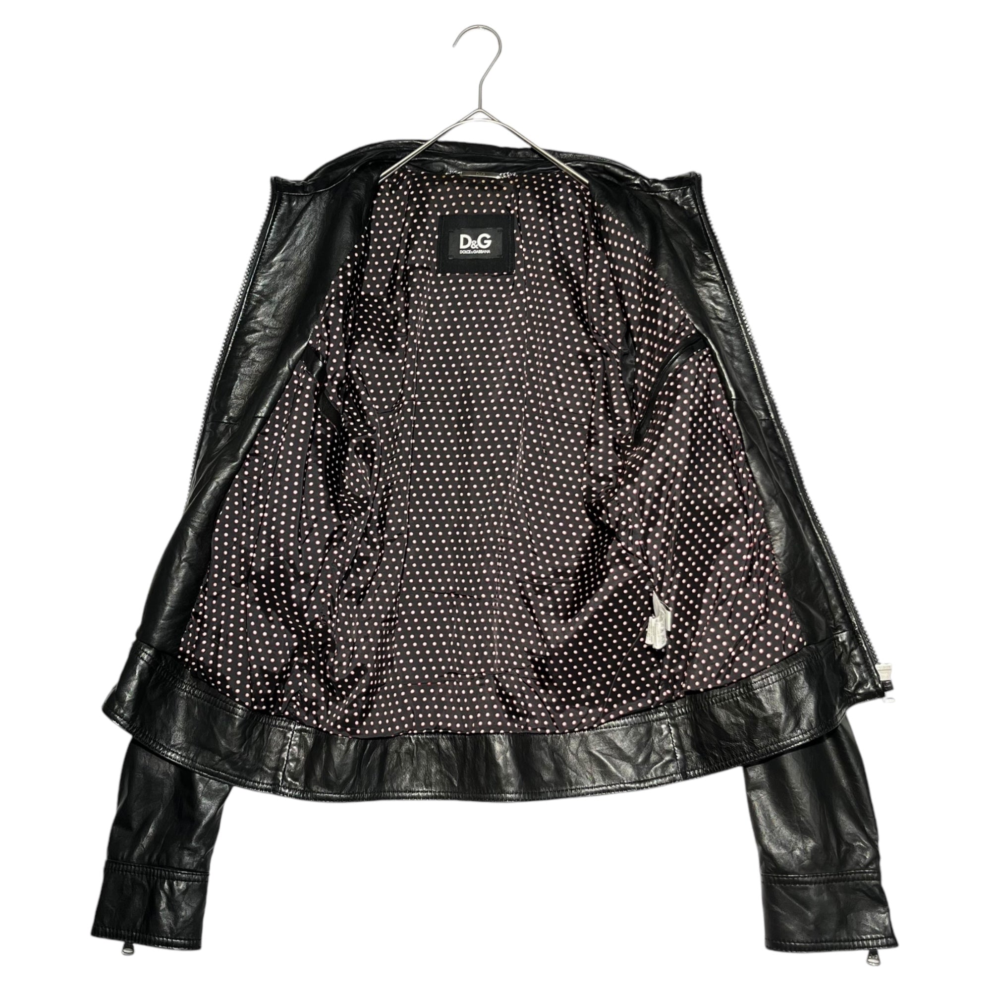 D&G(ディー&ジー ドルガバ ドルチェ&ガッバーナ) Zip up lamb leather