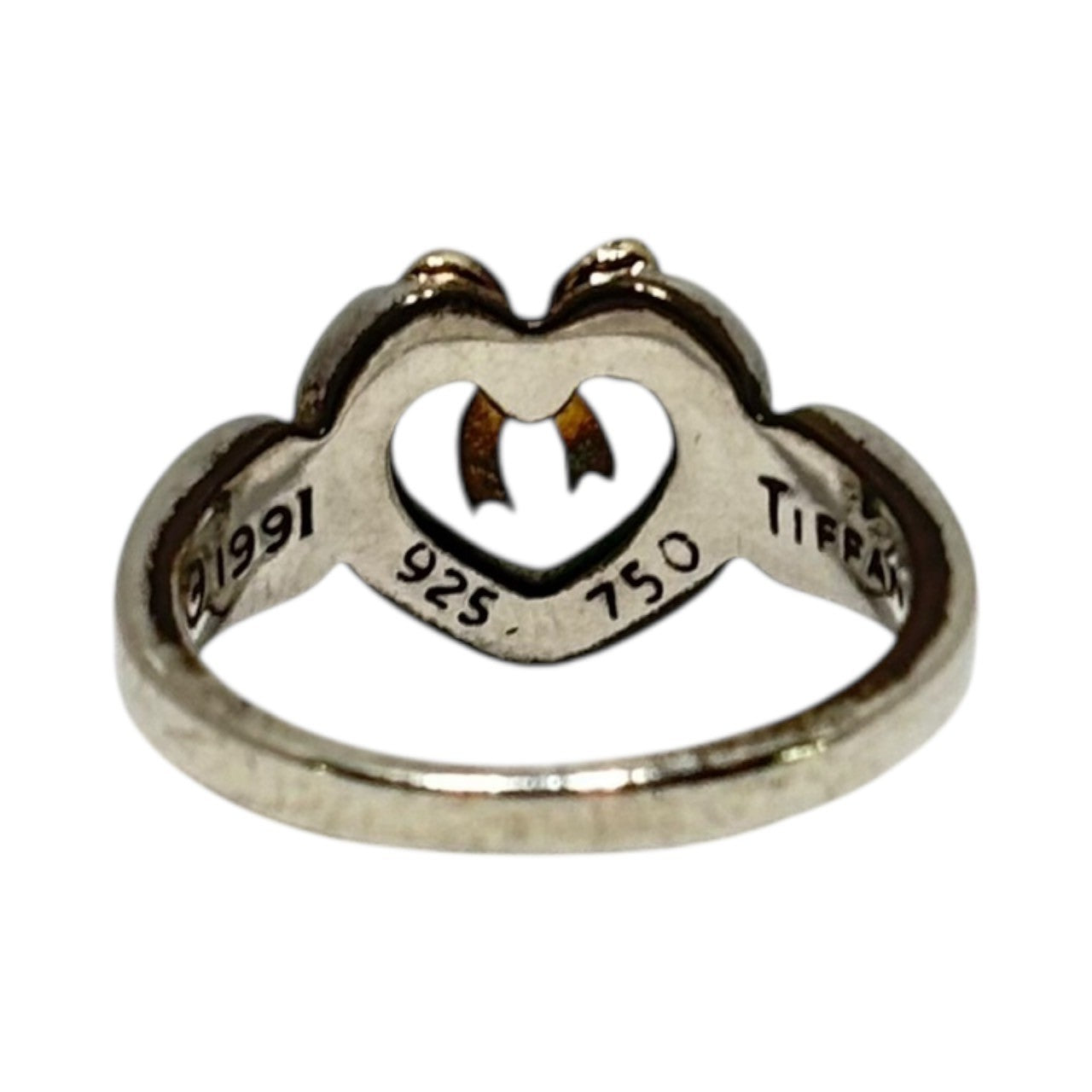 TIFFANY & CO.(ティファニー) 750 925 Open Heart Ribbon Ring