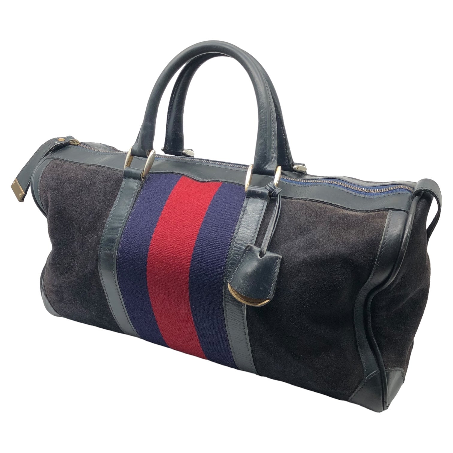 GUCCI(グッチ) 80's vintage suede boston bag ヴィンテージ