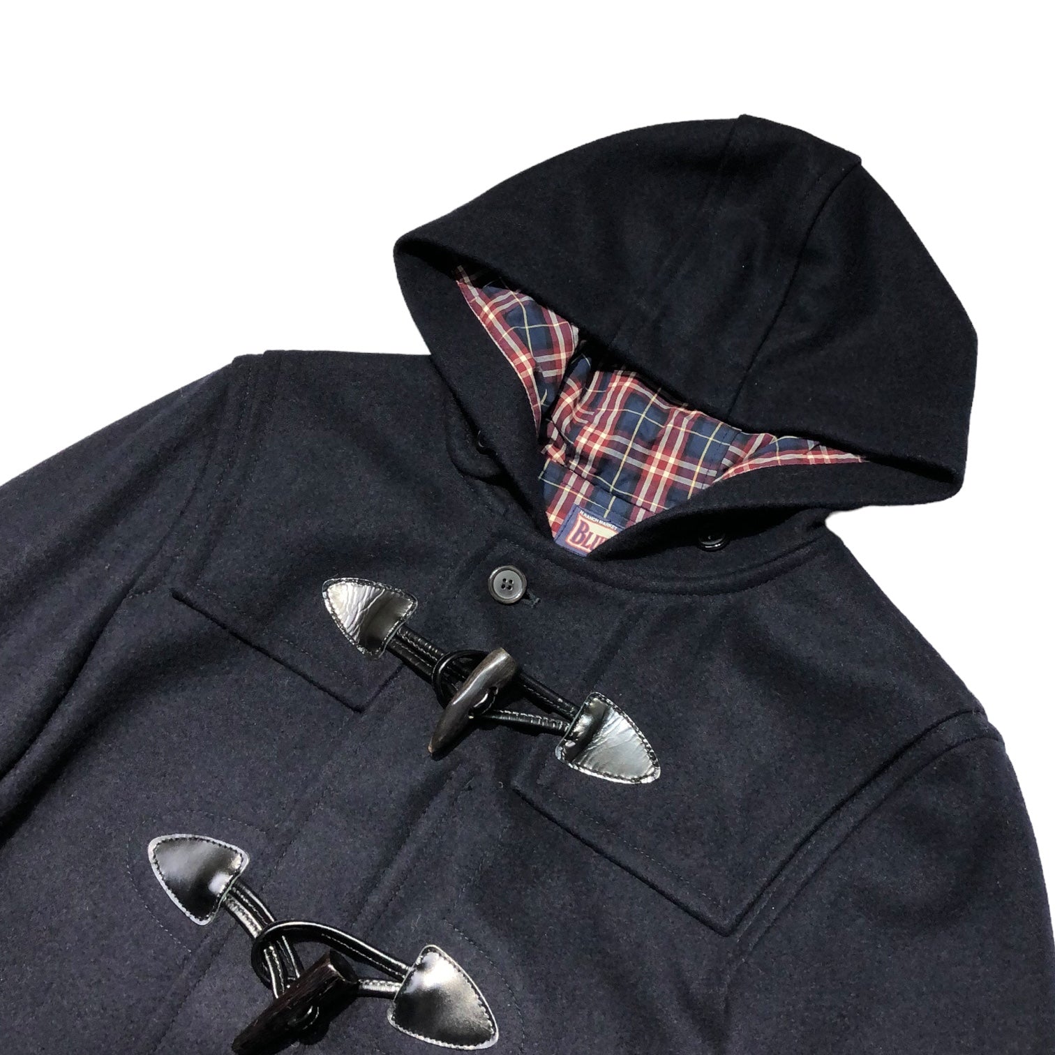 BLUE BLUE(ブルーブルー) 蛍光テープ メルトン ダッフル コート