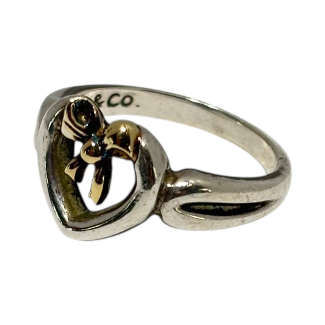 TIFFANY & CO.(ティファニー) 750 925 Open Heart Ribbon Ring